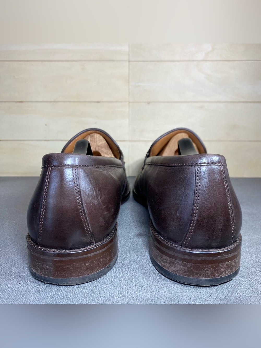 Johnston Murphy Sullivan Bit Loafer Brown Leather Men's Size 11.5 M Dress Shoes - Picture 6 of 11
